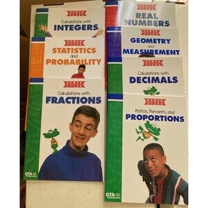 ETA Versa Tiles Math Lab Level 8 LOT OF 7 Books VersaTiles Home School